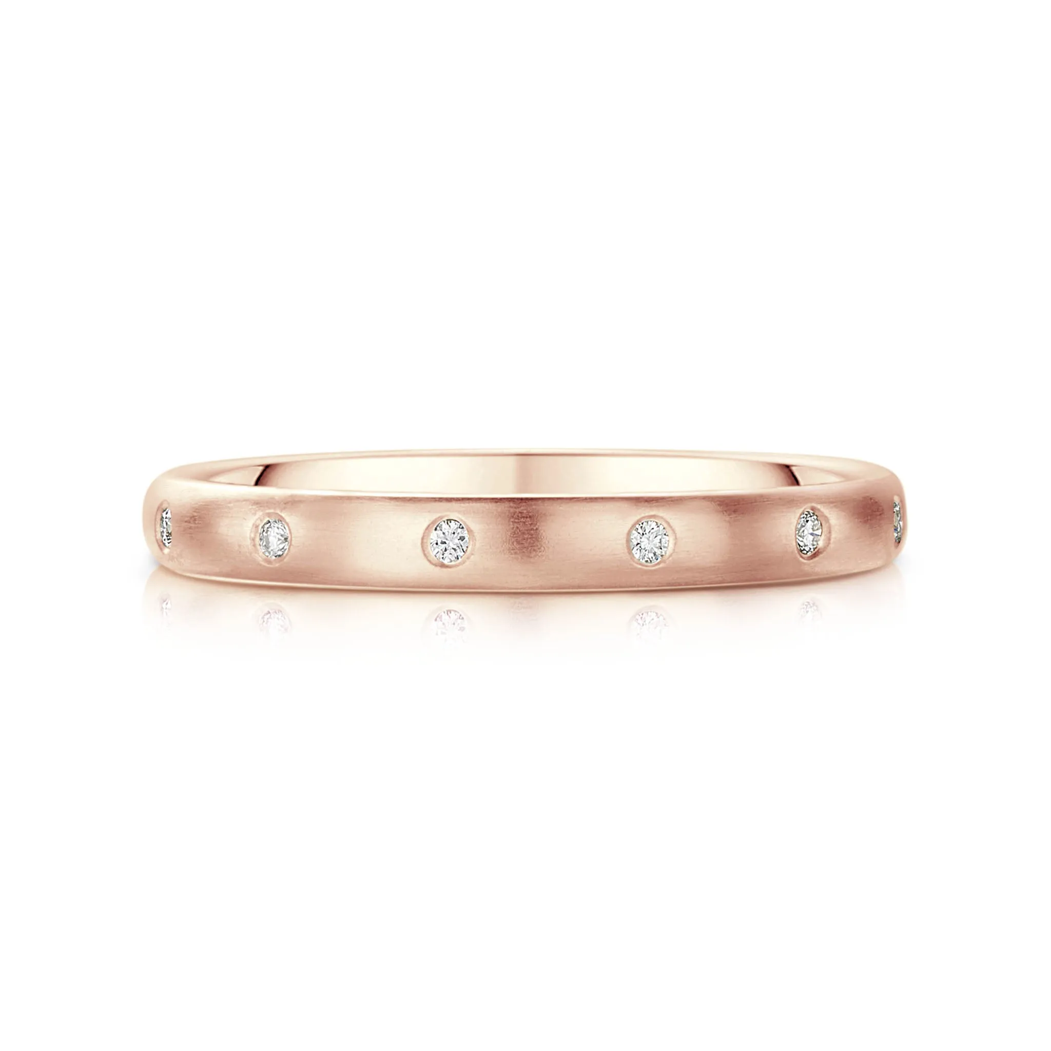 Traditional 12-diamond 3mm Wedding Ring in 9ct Rose Gold