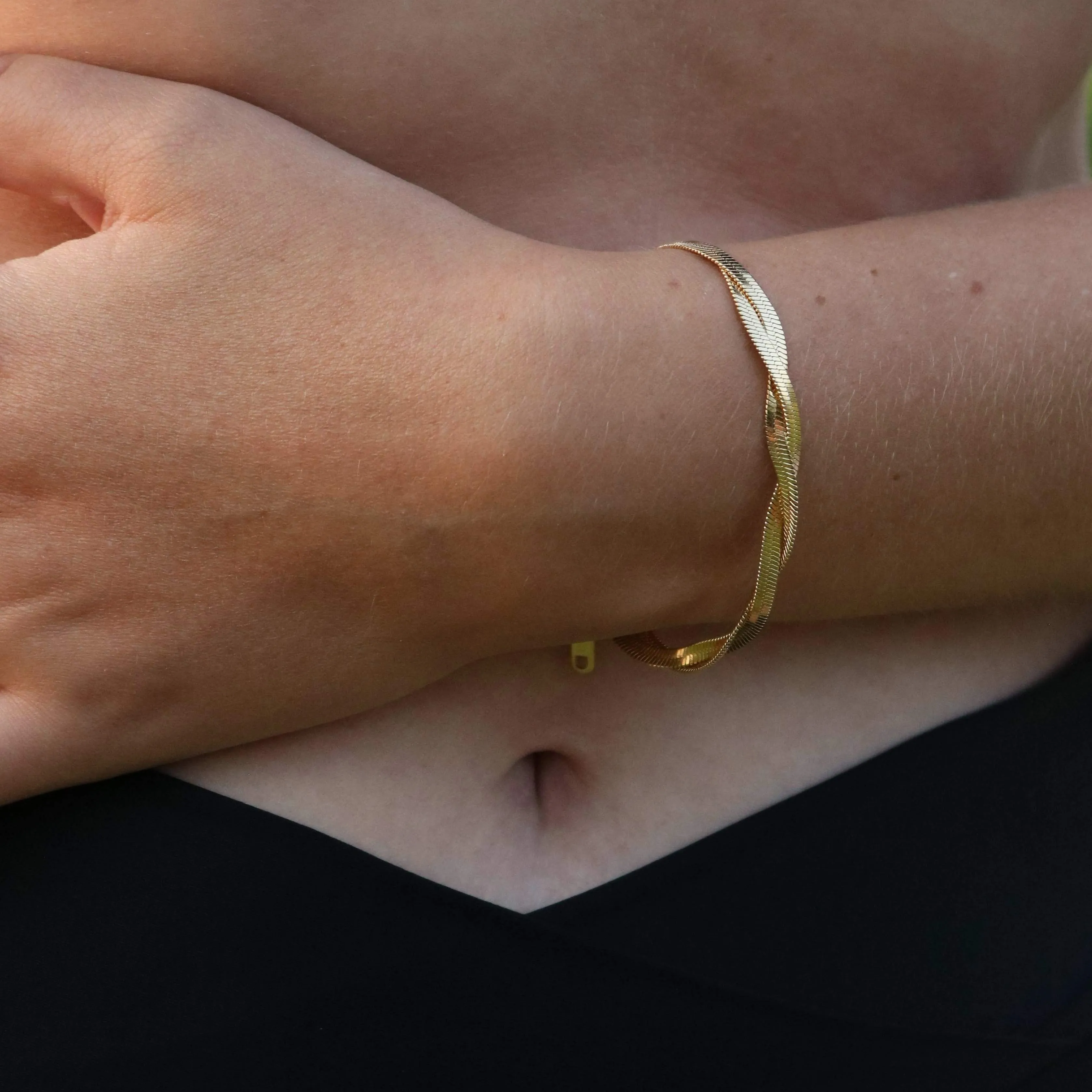 Wave Herringbone Twist Bracelet