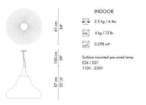 WHISK HANGING LAMP, LARGE